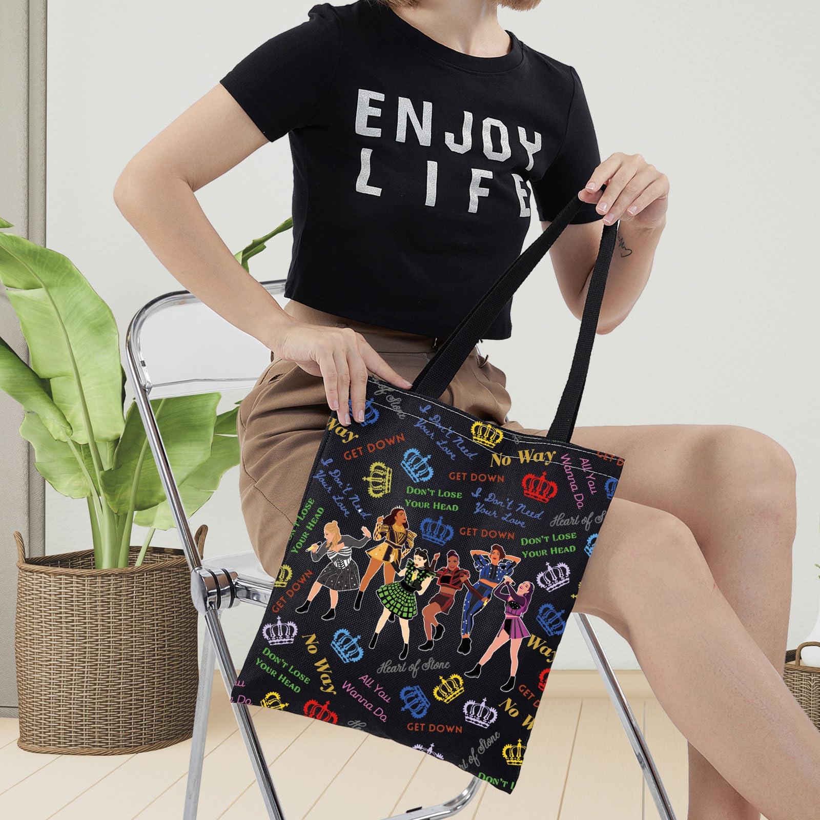 LEVLO LEVLO Broadway Queen Cosmetic Make Up Bag Gift For Musical Theater Lover Six Queen Musical Make Up Zipper Pouch Bag For Wome (Six Queen F BT)