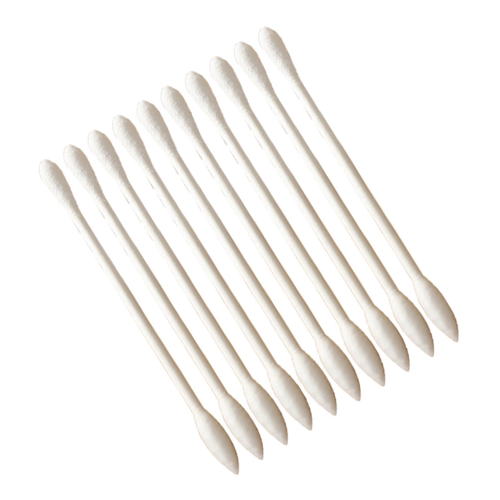 Nurnesy Portable Cotton Swabs Comestic Swabs Makeup Remover Swab Individual Pack Double Tipped Makeup Remover Applicator Soft Cotton Buds for Travel