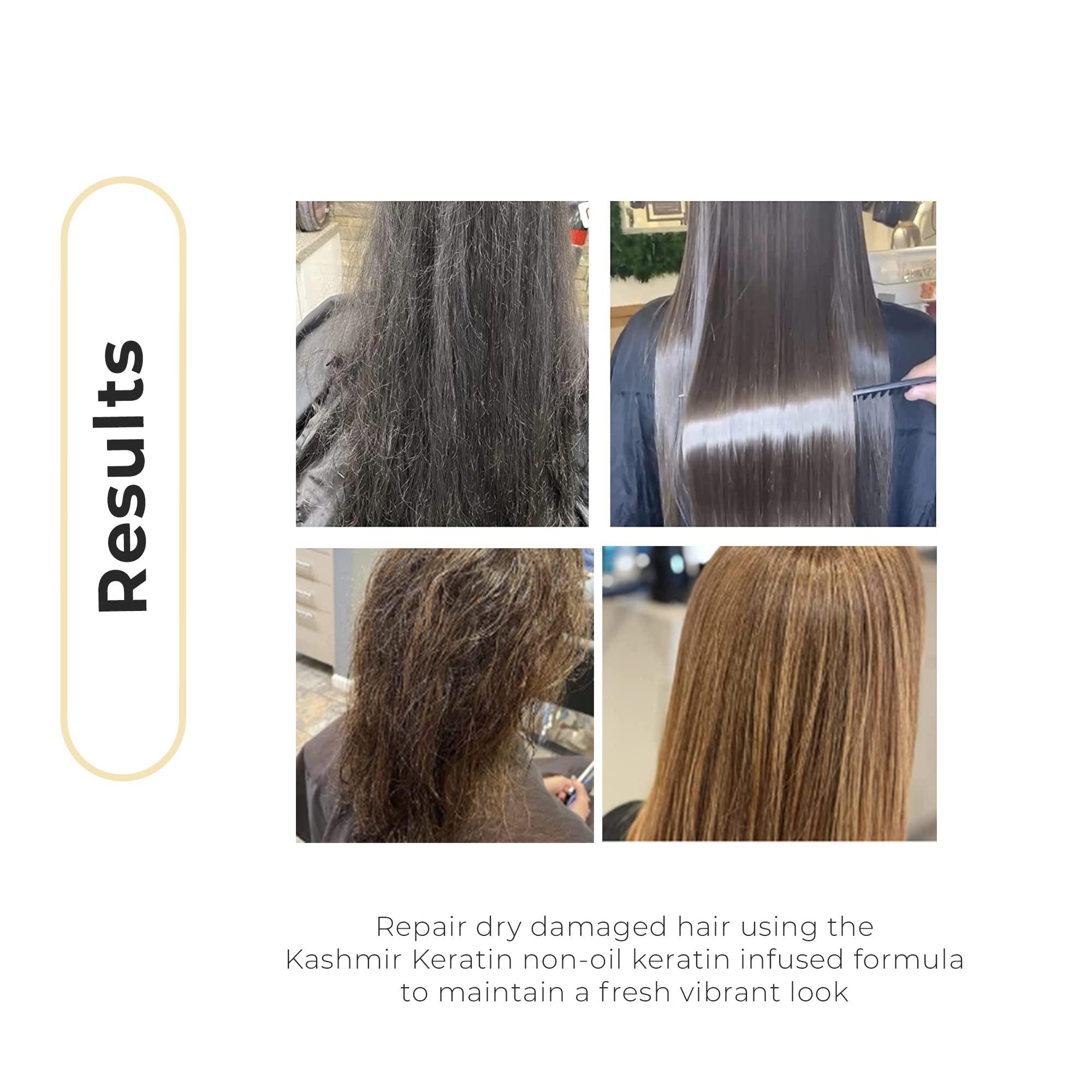 Kashmir Keratin Anti Frizz Hair Serum for Frizzy and Damaged Hair: Hydrating and Strengthening Non-Oily Treatment Serum for Shine and Frizz Control (100ml / 3.38Fl. Oz)