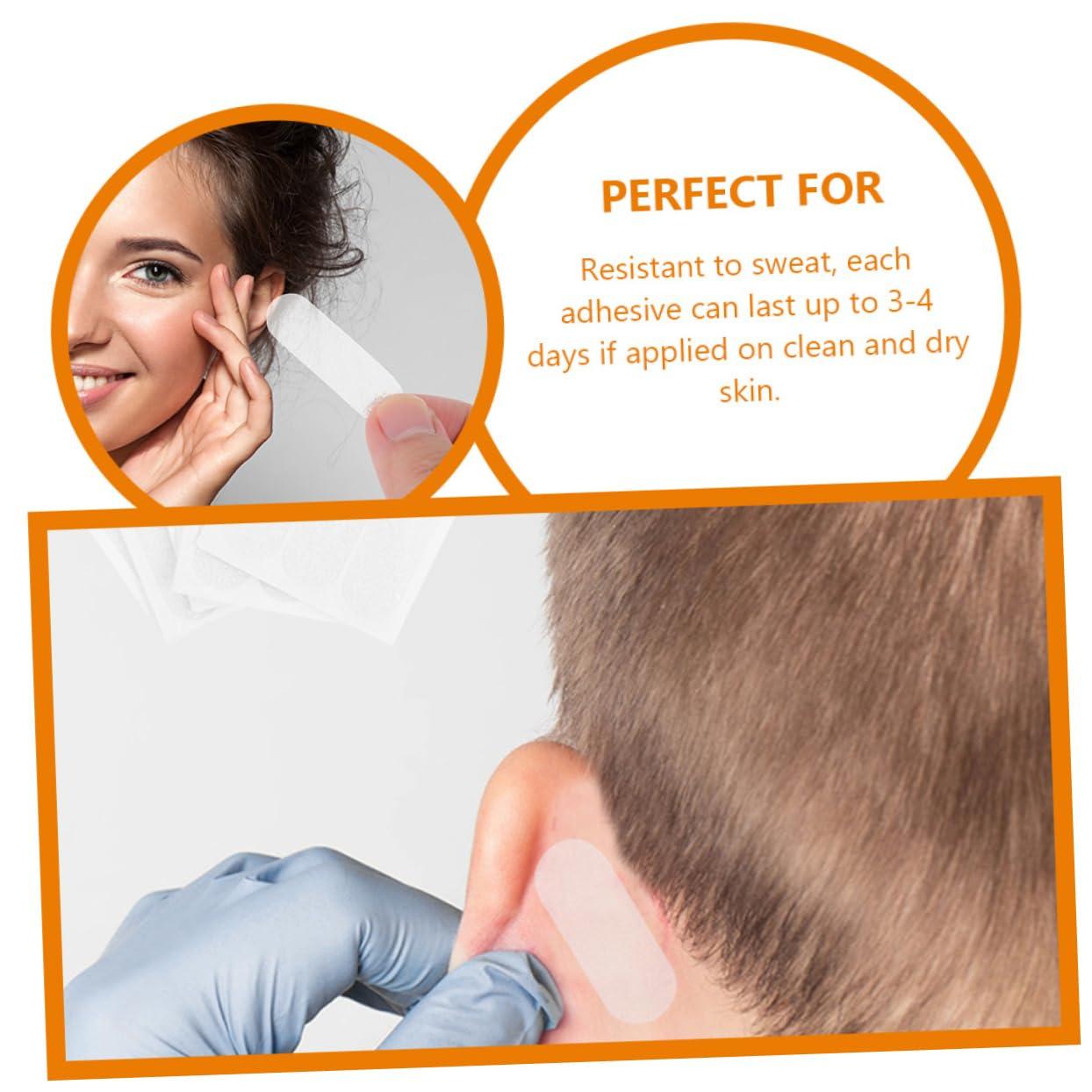 Healeved Healeved 12pcs Ear Stickers Correction Stickers Ear Warmer Protruding Ear Tape Earbuds Snore Loop Plugs Dog Ear Snoring Vertical Ear Stickers Headphones Ear Muffs Peva