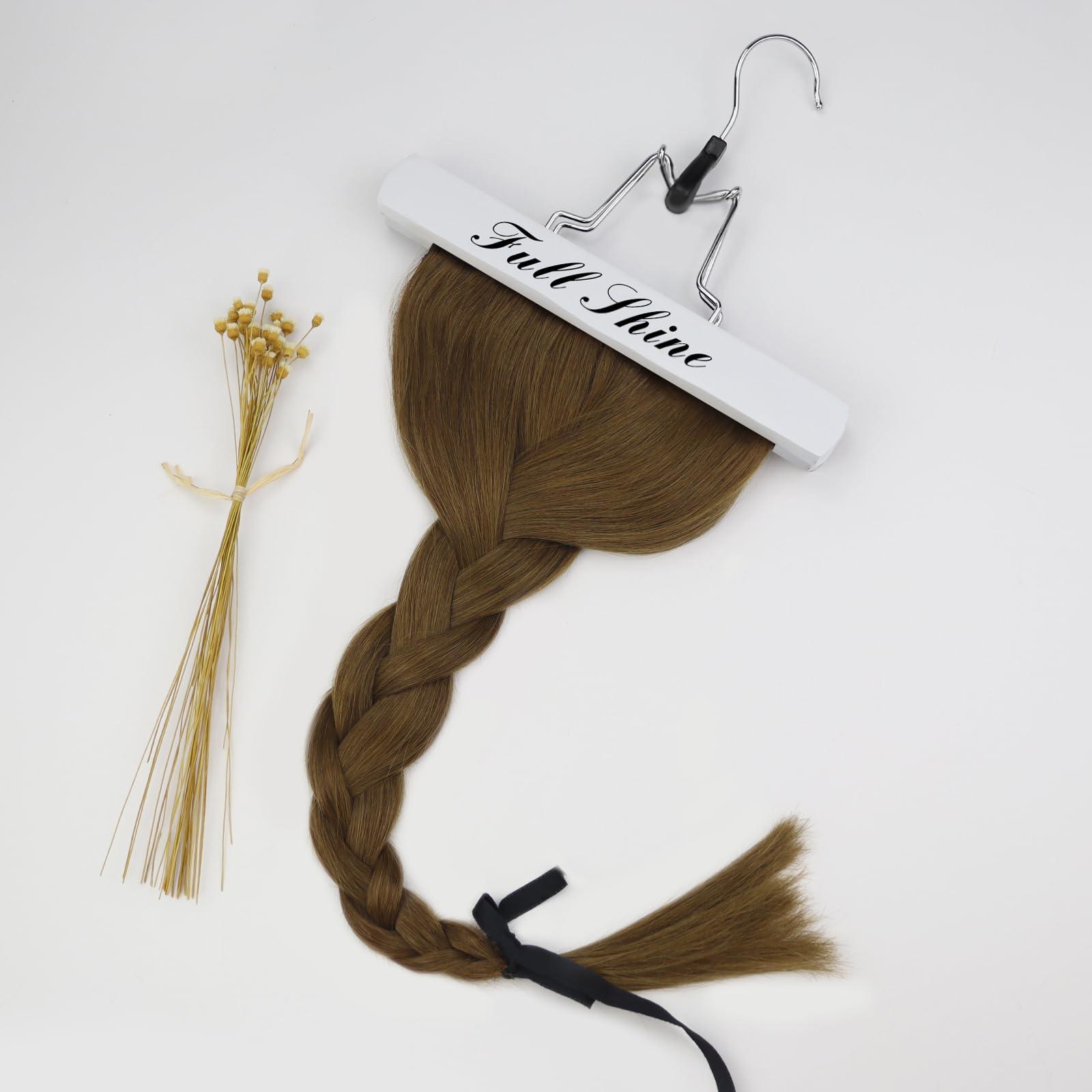 Full Shine Full Shine Hair Extensions Clip Ins 12 Inch Clip in Human Hair Extensions Brown Hair Extensions for Women Clip ins Brown Clip in Extensions Straight Hair Double Weft Soft Natural Hair 3Pcs 60G