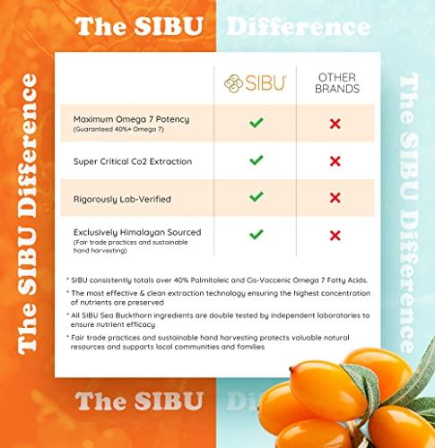 sibu sibu Premium Himalayan Omega 7 Sea Buckthorn Fruit Oil, 2 oz