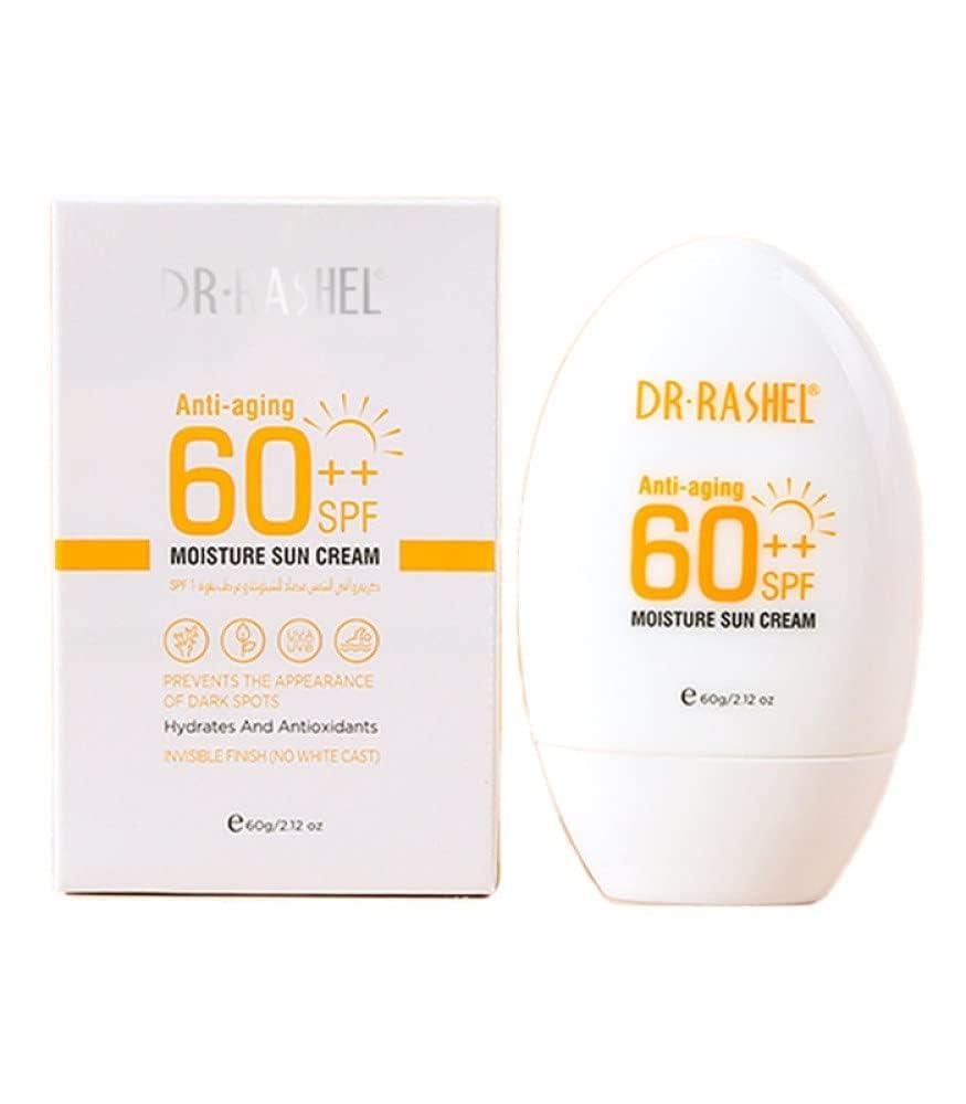 Dr.Rashel DR.RASHEL Dr Rashel Anti Aging 60++ SPF Moisture Sun Cream, Size 60g, 2.12 Oz (Pack Of 1)