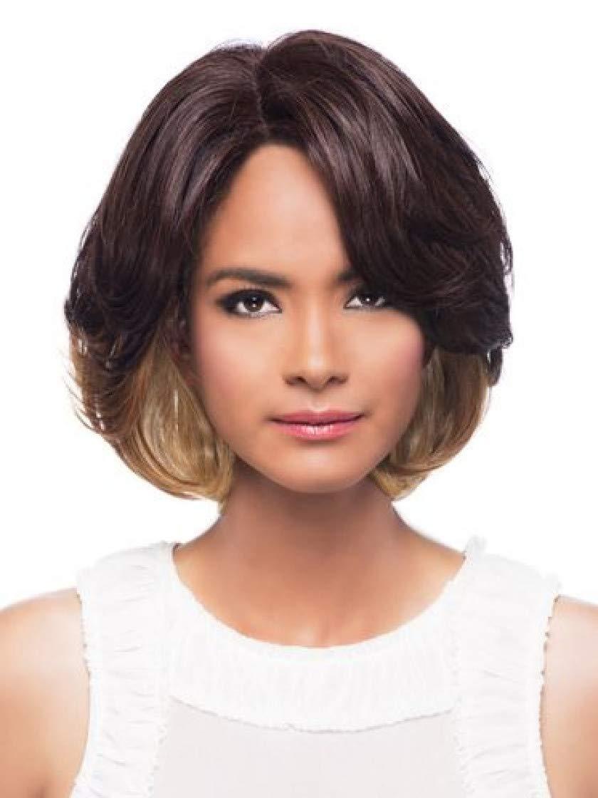 Vivica Garden Wig Color FS1B/30 - Vivica Fox Wigs 13\" Long Lace Front Layered Bob Heat Friendly Partial Monofilament Side Swept Bangs African American Black Womens Bundle MaxWigs Hairloss Booklet