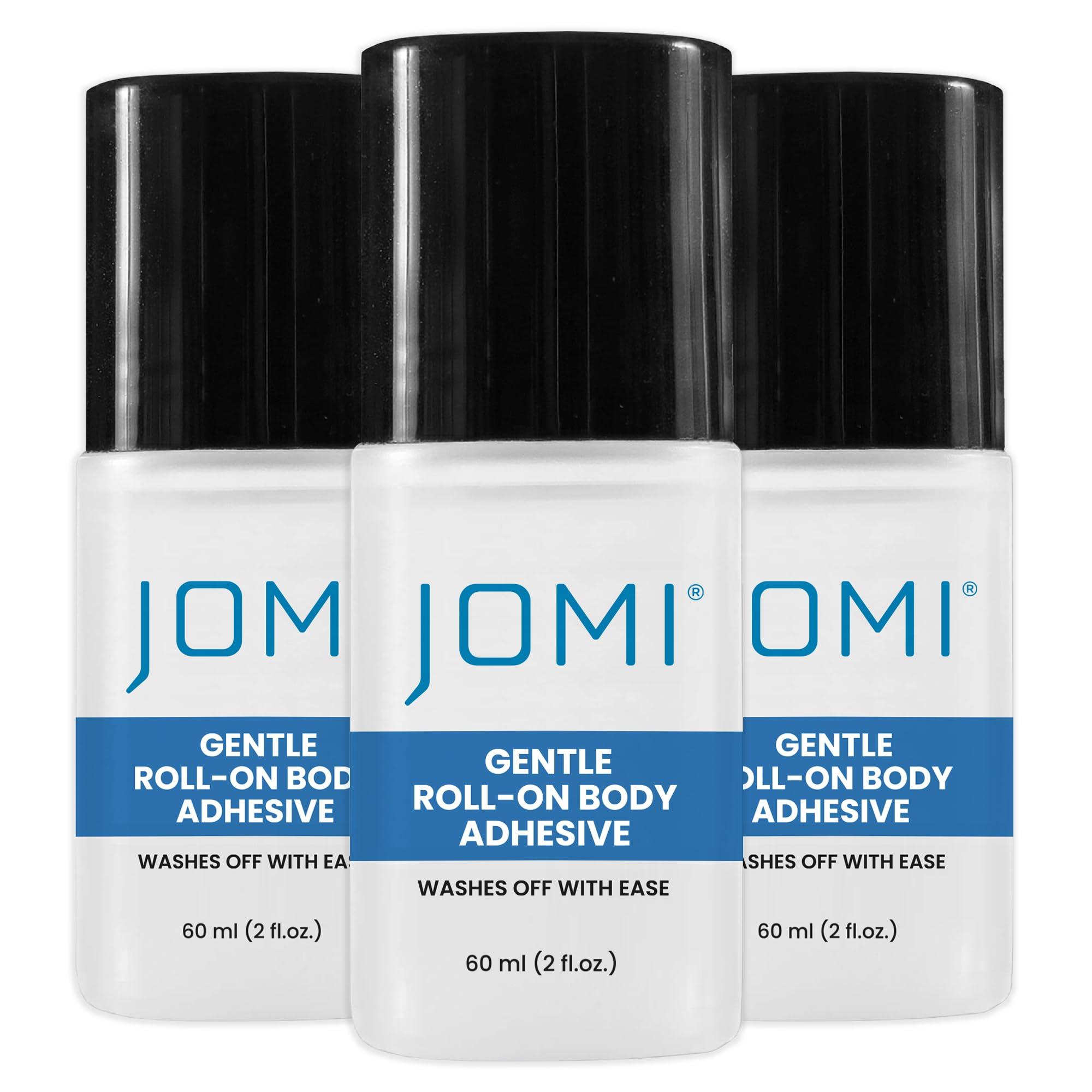 JOMI COMPRESSION Premium Roll On Body Glue for Skin, Liquid Fashion Tape, Butt Glue for Dancers, Body Glue for Clothes & Fashion, Sweat Resistant Skin Adhesive, Sock Glue, Wig Glue, Residue Free, Made in USA