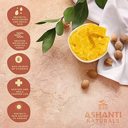 Ashanti Naturals Ashanti Naturals Yellow Chunky Raw Shea Butter | Unrefined African Shea Butter from Ghana | 100% Natural Moisturizer, No Additives - 5 oz