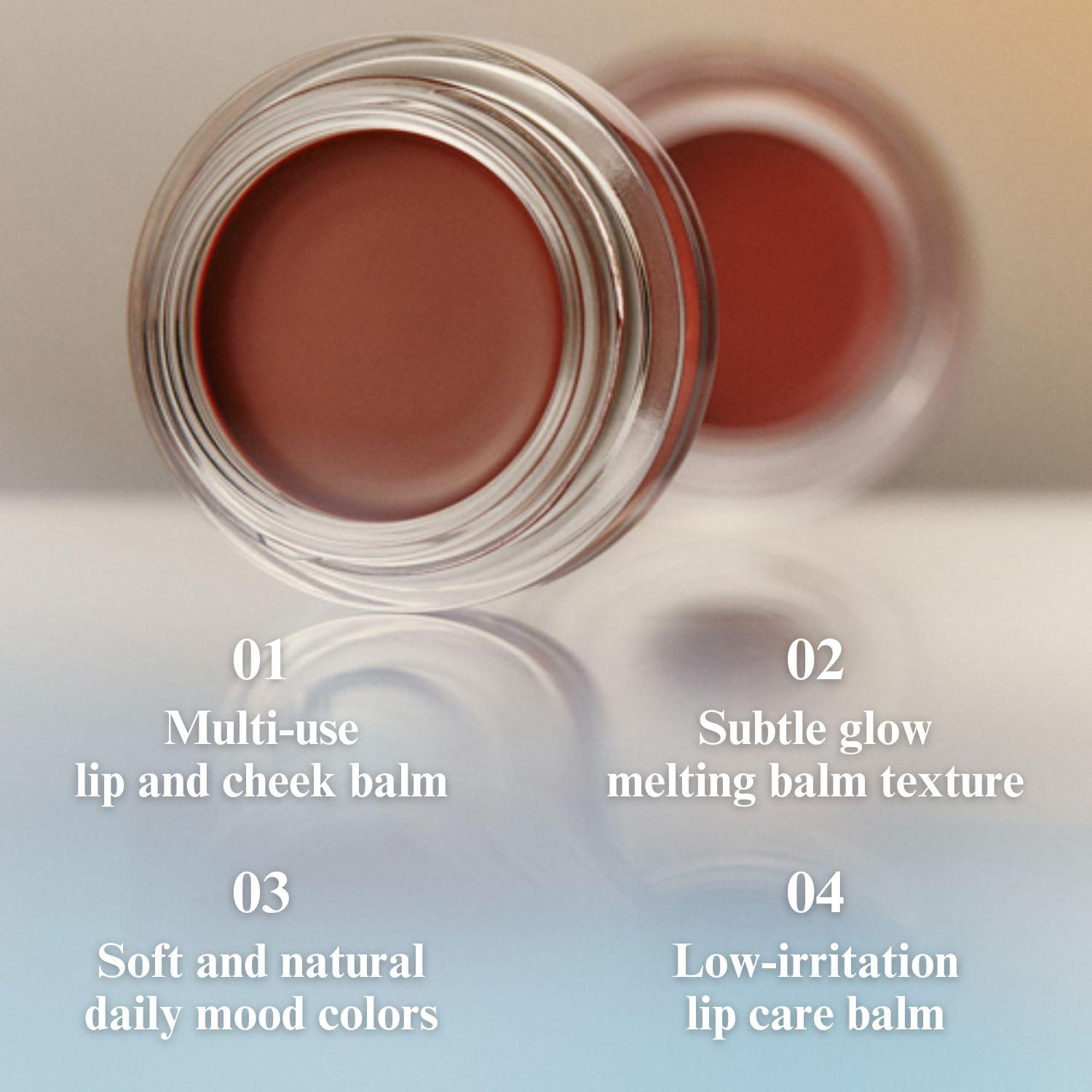 EGLIPS EGLIPS Lip & Cheek Glow Balm - Multi-Use Tinted Melting Balm Blush for Lips & Cheeks Builable and Blendable Texture (04 KINDER, 0.18 oz)