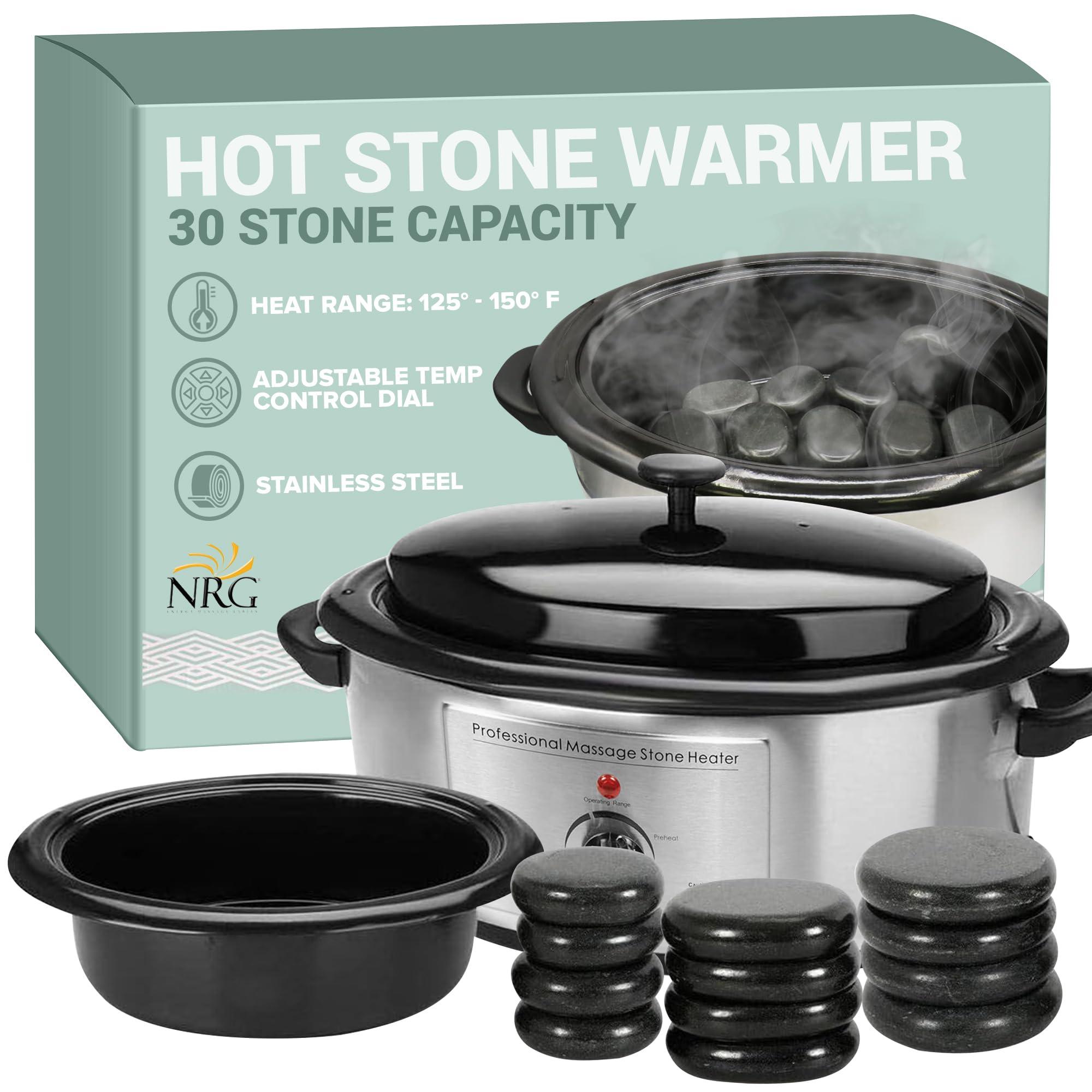 NRG NRG Professional Hot Stone Warmer for Massage Therapy, 6 Quart - Hot Stone Heater Hot Stones Warmer Massage Stone Heater Massage Stone Warmer Massage Accessories - Adjustable Temperature Control