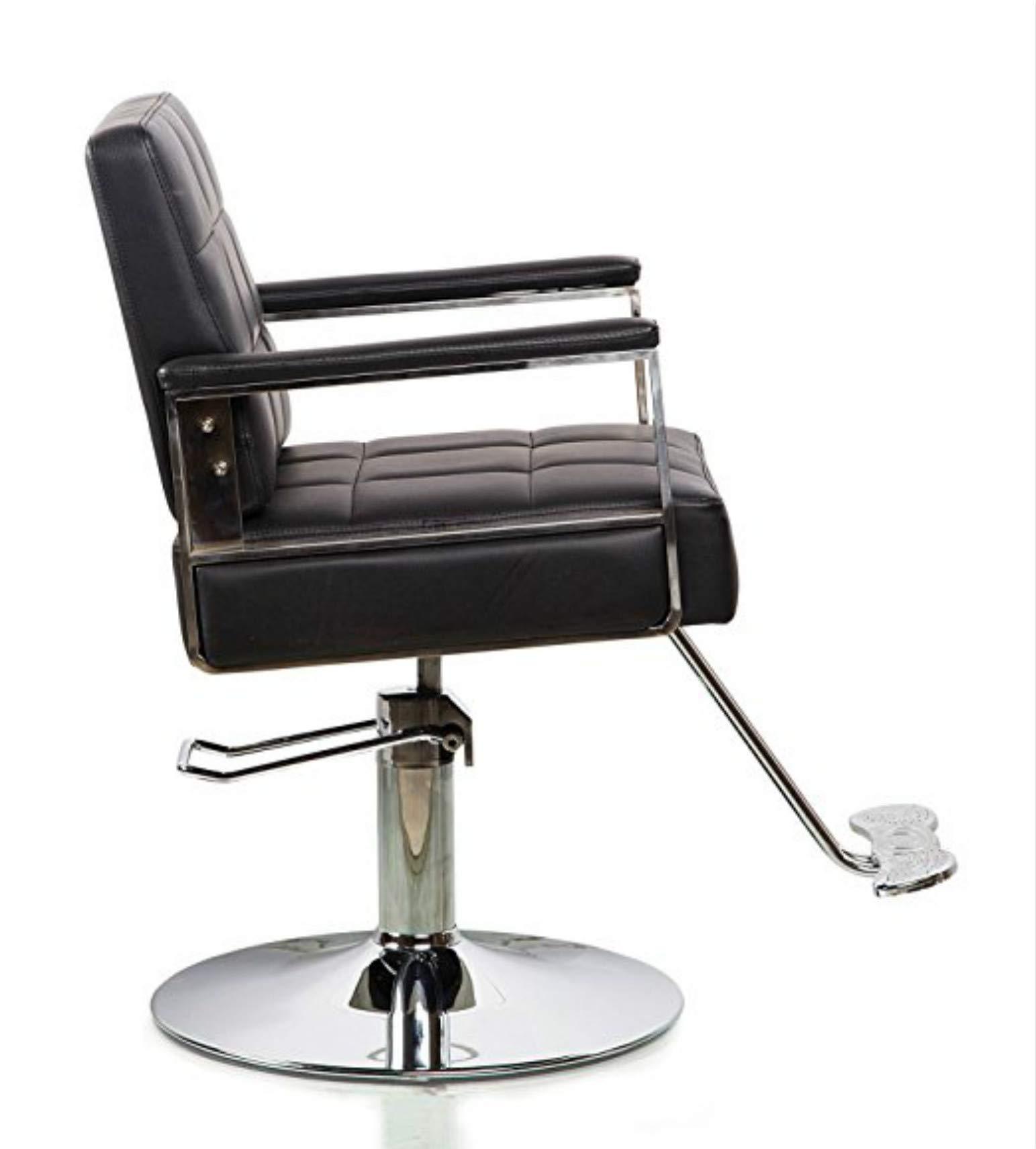 SALON STYLE() Salon Style Hydraulic Reclining Barber Chairs Salon Chair for Hair Stylist Barbershop Salon Equipment Black Tattoo Chair