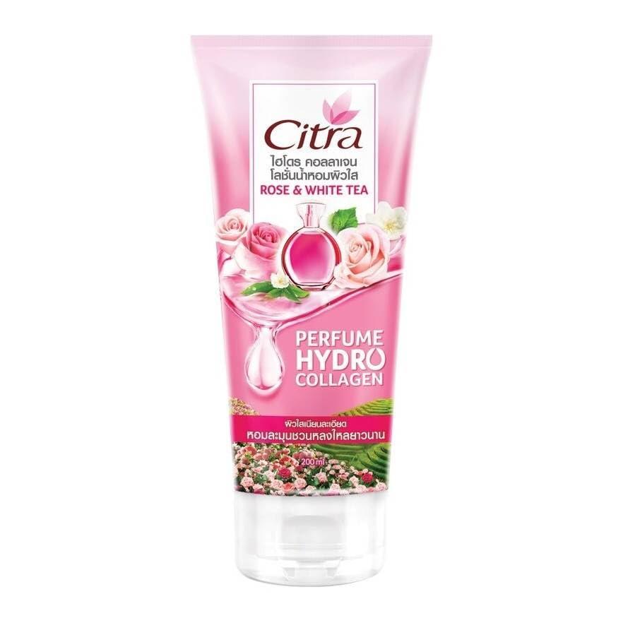 Boots Ingredients CITRA Hydro Collagen Perfume Body Lotion Rose White Tea 6.76 Fl Oz. (Pack of 4)