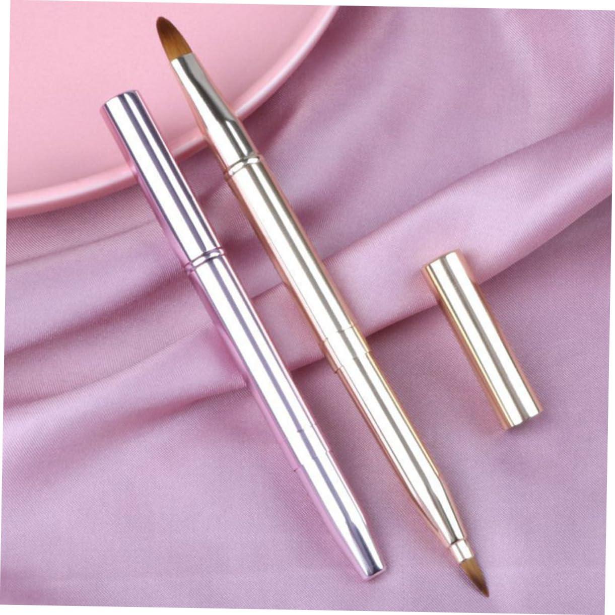 balacoo Balacoo 4 Pcs Double Ended Lip Brush Makeup Lip Brush Lipstick Brush Retractable Eye Lipstick Brush, 15x1cmx2pcs