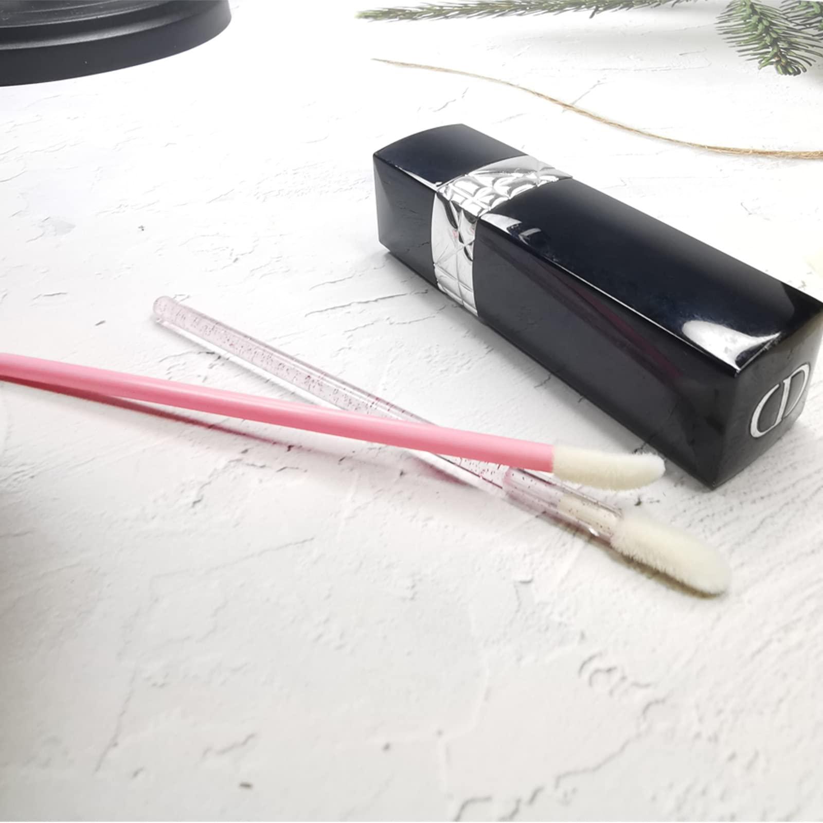 ZYIGYI ZYIGYI 200 Pcs Disposable Lip Brushes, Lipstick Applicator, Lip Gloss Wands 4 Color