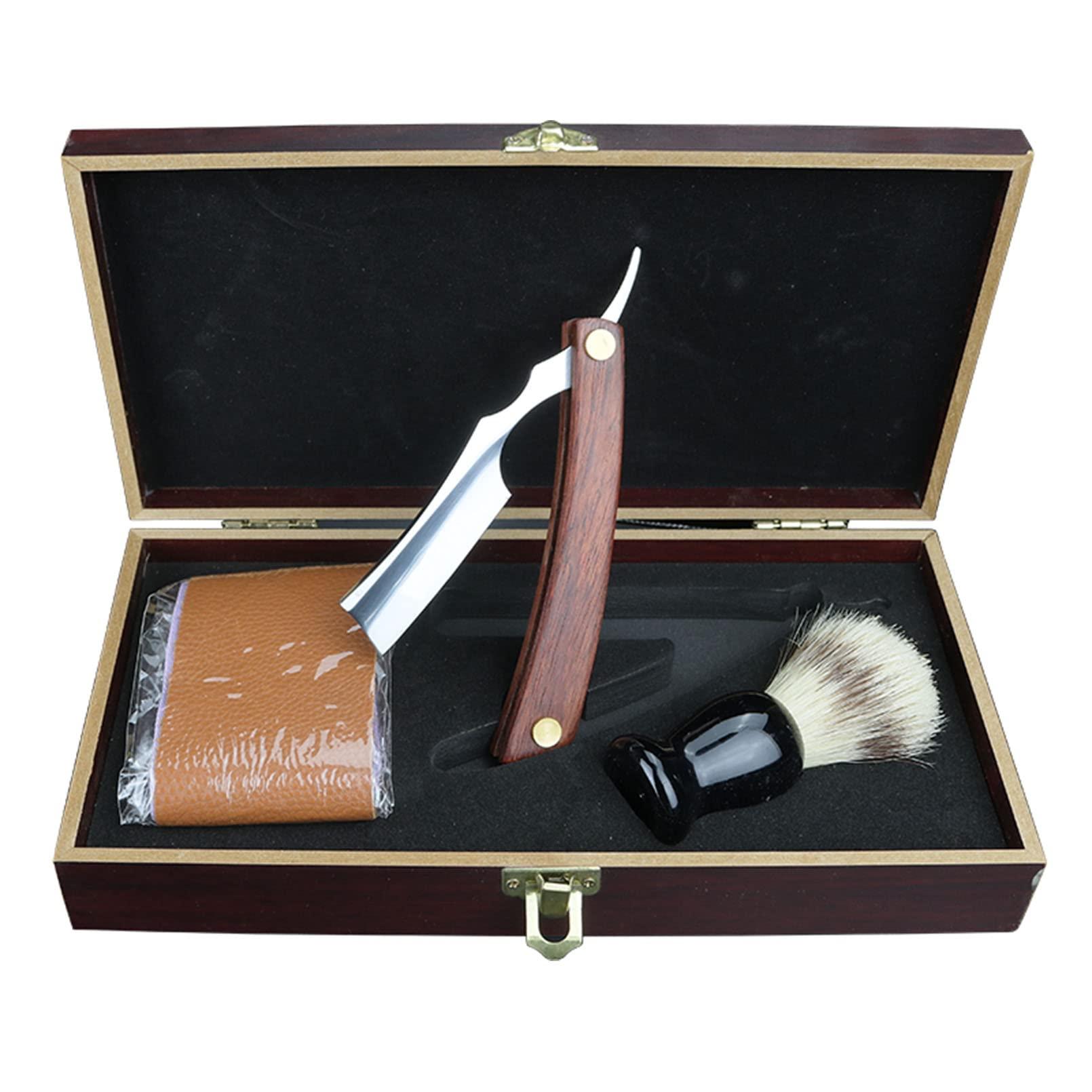 Ralsko Straight Razor Kit - Best Straight Razor, Shave Ready Straight Edge Razor, Strop + Brush, Straight Razor for Men, Complete Straight Razor Shaving Kit, Great Gift