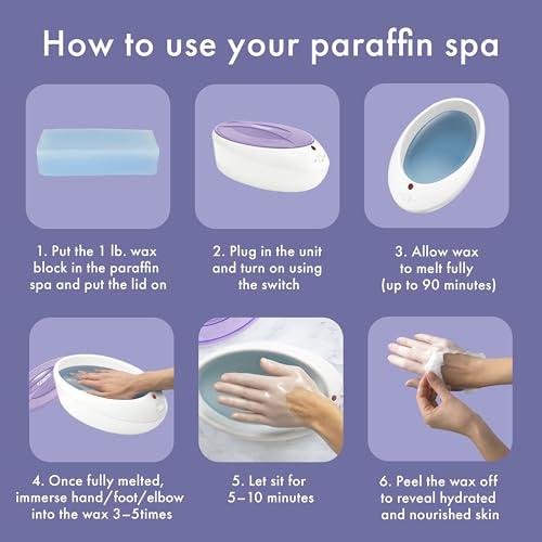 Conair True Glow by Conair Paraffin Bath for Hands and Feet - Moisturizing Treatment With 1lb. Wax - Purple