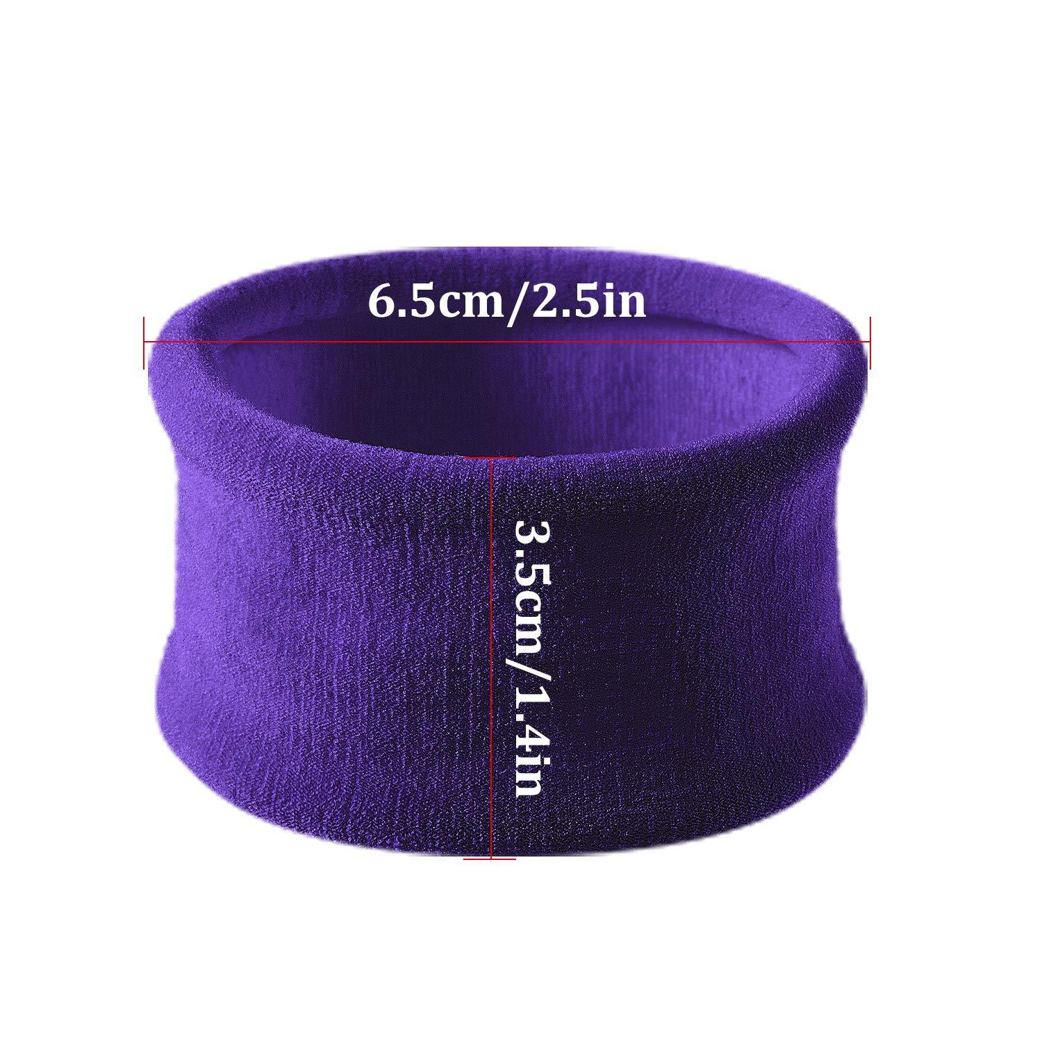 EBOOT 20 Pcs Large Cotton Stretch Hair Ties for Women Thick Heavy Bands Ponytail Holders Rope Headband for Curly Hair, 6.5 cm in Diameter