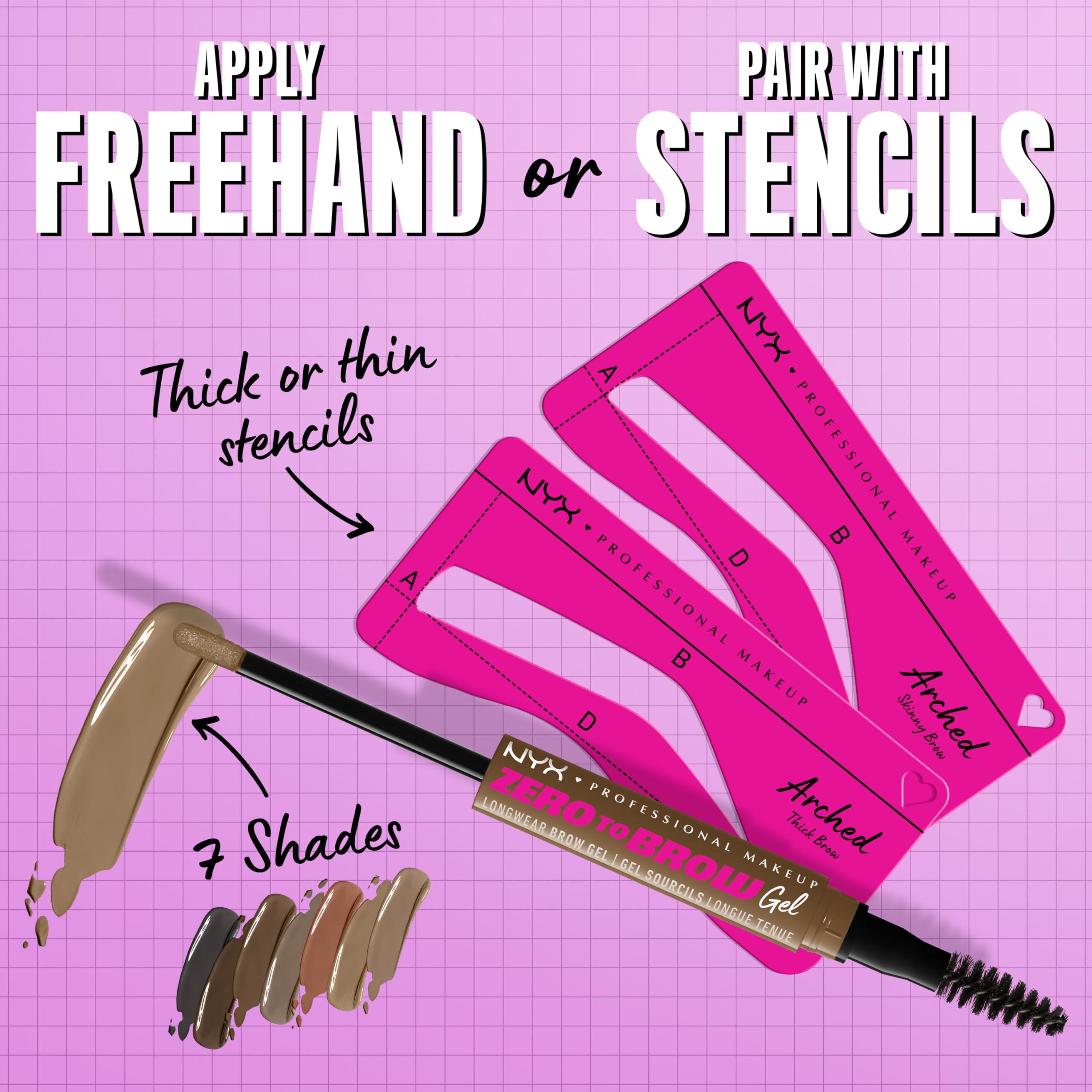 NYX PROFESSIONAL MAKEUP NYX PROFESSIONAL MAKEUP Zero to Brow, Longwear Eyebrow Gel, Taupe