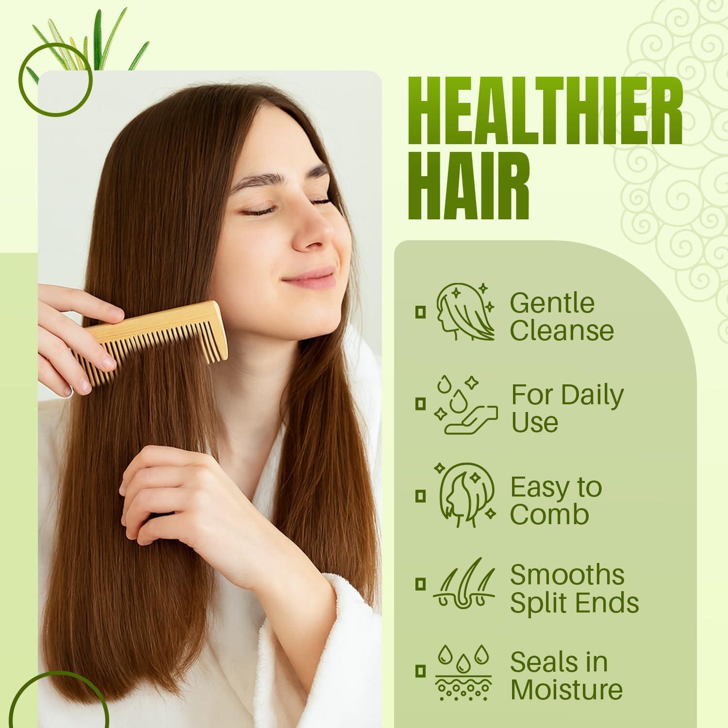 MYSTÉRE BEAUTÉ Rosemary Shampoo and Conditioner, Rosemary Oil Shampoo Promotes Hair Growth & Scalp Health, Rosemary Shampoo for Hair Growth Organic - Sulfate & Paraben Free, for Men Women - 16 fl oz each