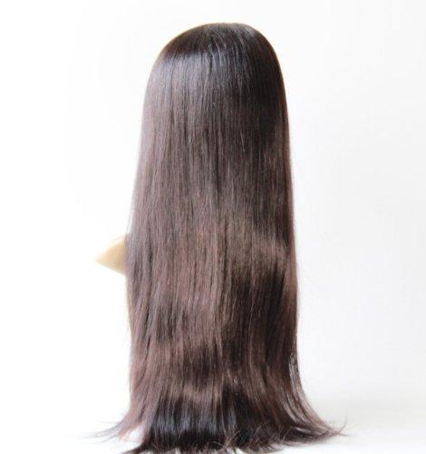 Full Lace Wigs Full Lace Wigs 20" mongolian Hair 100% Remy Human Hair Wig YAKI Natural Straight #1B