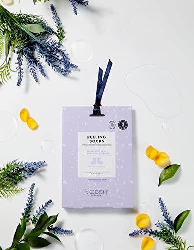 Voesh New York VOESH Peeling Socks Duo, Foot Peeling Mask, Intensive Foot Peel, Callus Remover, Exfoliating Foot Mask, Foot Mask Socks, Foot Peel for Dry Feet, Vegan