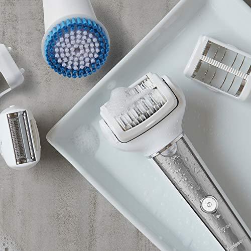 Panasonic Panasonic Cordless Shaver & Epilator for Women With 7 Attachments, Gentle Wet/Dry Hair Removal, Foot Scrubber & Body Cleansing Brush, ES-EL9A-S