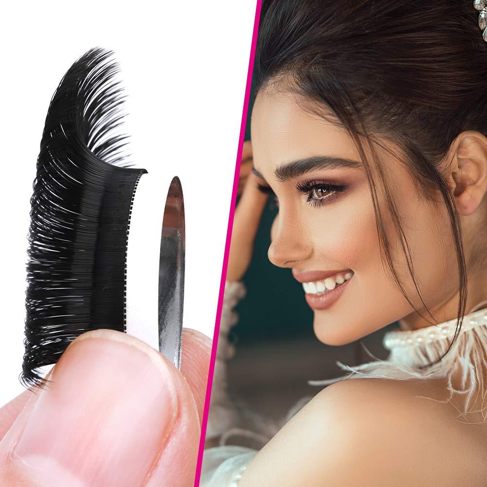 FADLASH Mega Volume Lash Extensions 0.03-0.10mm C D CC DD L Curl 8-30mm Length Easy Fan Volume Lashes Self Fanning Eyelash Extensions 2D-20D (0.05-CC, 9-17mm Mix)