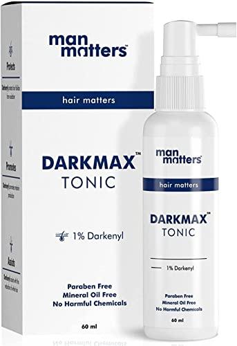 TARIN TARIN Man Matters DarkMax Hair & Beard Tonic 60 ml | 1% Darkenyl | Boosts Melanin Production for Naturally Pigmented, Healthy and Shiny Hair | Paraben Free, Silicone Free