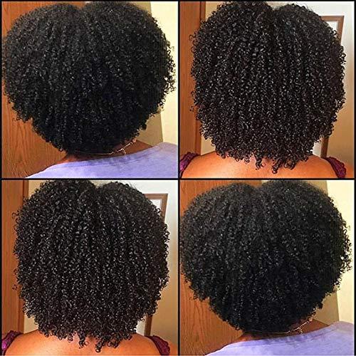 SAEIALL Brazilian Afro Kinky Curly Hair 8-22inch 4B4C 1 Bundle 100g Brazilian Virgin Remy Human Hair Weaves Natural Black Color (1 bundle 18inch, natural black)