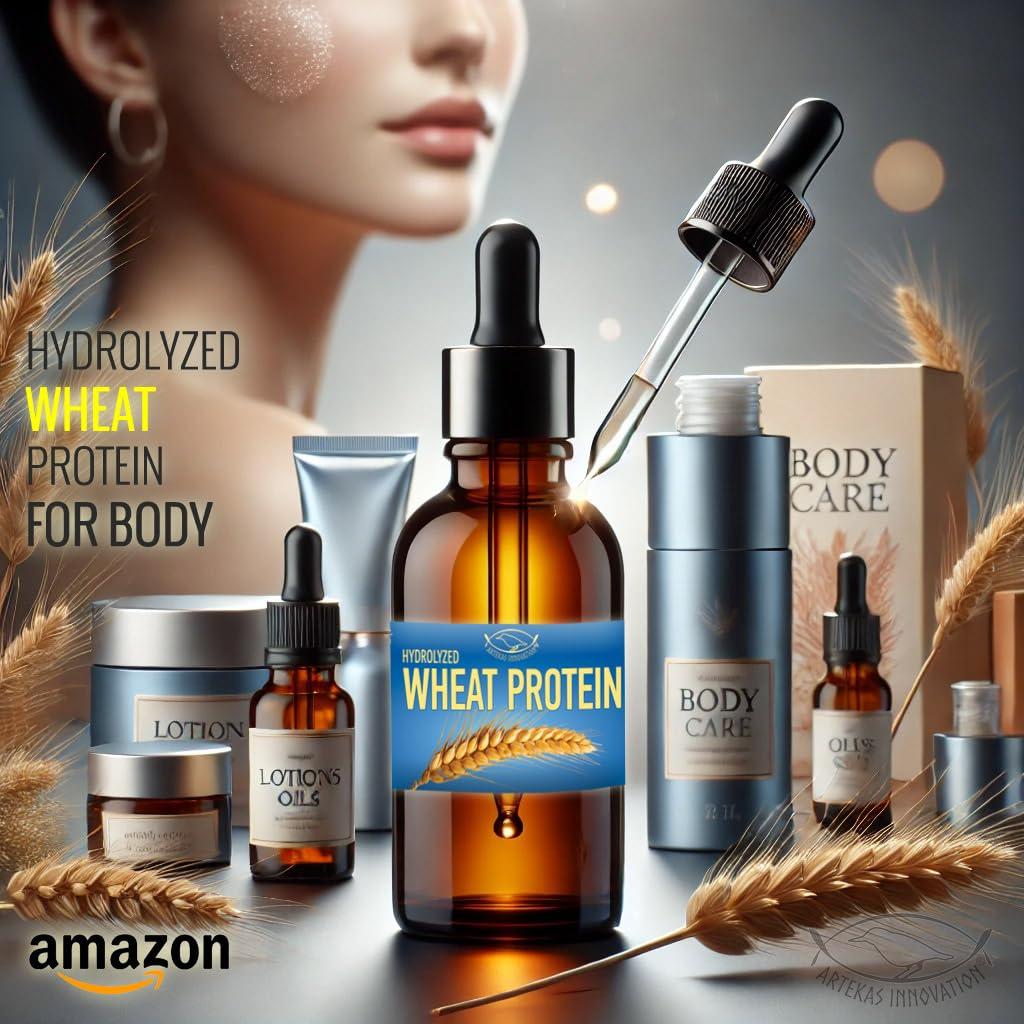 Artekas Innovation Artekas Innovation - HYDROLYZED WHEAT PROTEIN - Liquid - for Homemade Hair, Skin, Body Wash, Shampoos, Conditioners - 1.76 Oz