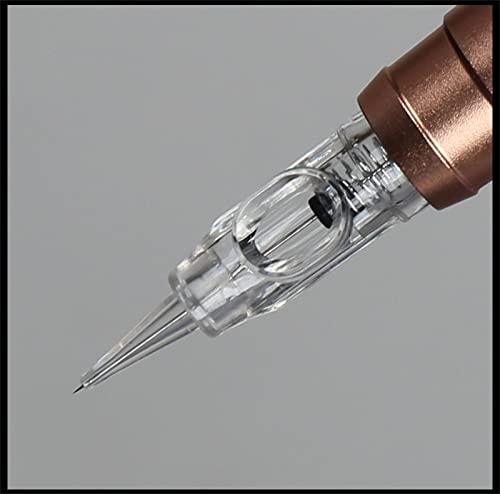 MAXSMLZT Permanent Makeup Cartridge Needles 1RL/3RL/5RL/5F/7F Sterilized Eyebrow Tattoo Needle for Permanent Makeup Pen Machine,1rl 0.35mm,10pcs