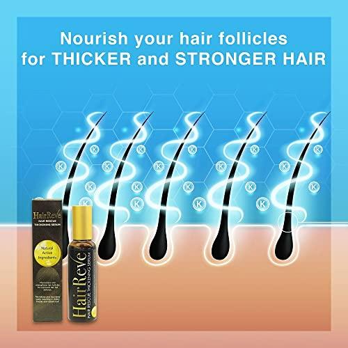 HairReve HairReve Hair Rescue Serum and Shampoo System, Follicle Care for Overall Healthier Hair (Thickening Serum and Shampoo Pack)