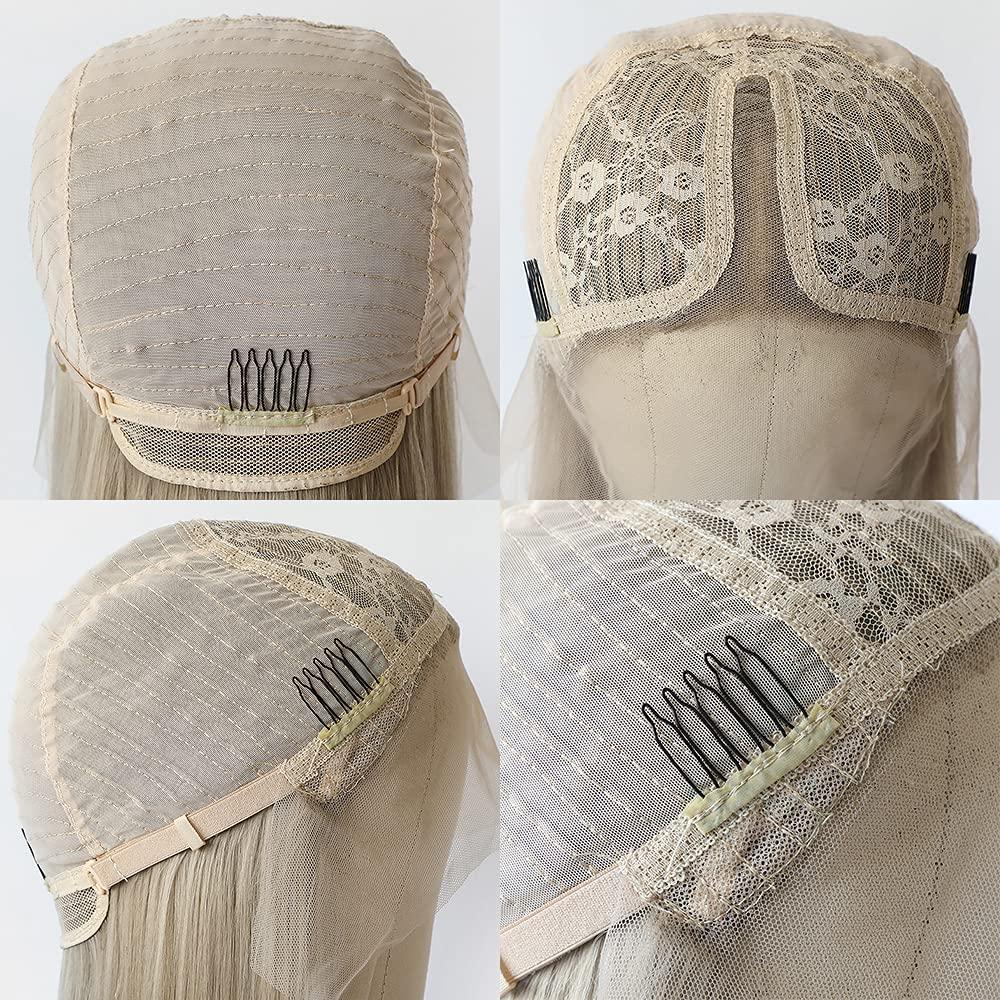 Itimay Itimay Green Hair Lace Front Wig Long Straight Wig Natural Hair Heat Resistant Fiber Hair Synthetic Lace Front Wigs for Fashion Women