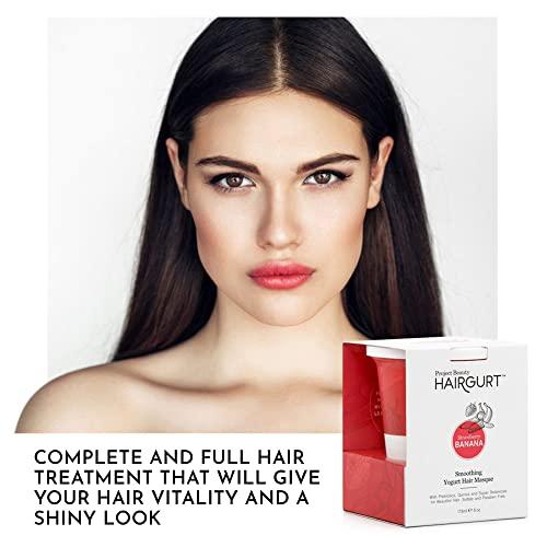 Hairgurt Hairgurt Smoothing Yogurt Hair Care 3-Piece Set - Strawberry Banana - Natural Shampoo, Conditioner and Hair Mask, Smoothes Dry, Damaged, Frizzy & Color-Treated Hair