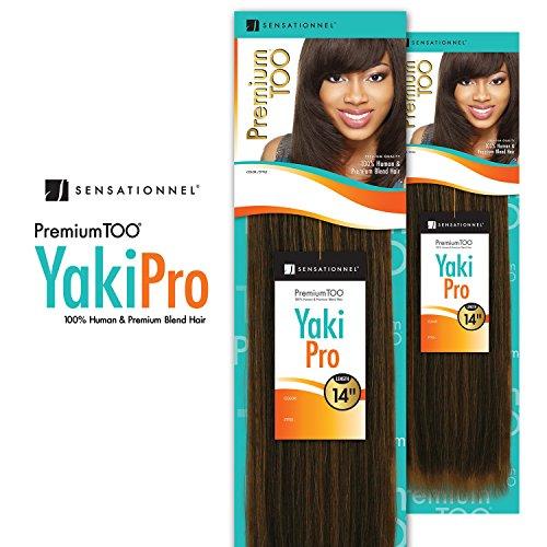 Sensationnel 2-PACK DEALS! Human Hair Blend Weave Sensationnel Premium Too Yaki Pro (10", 2)