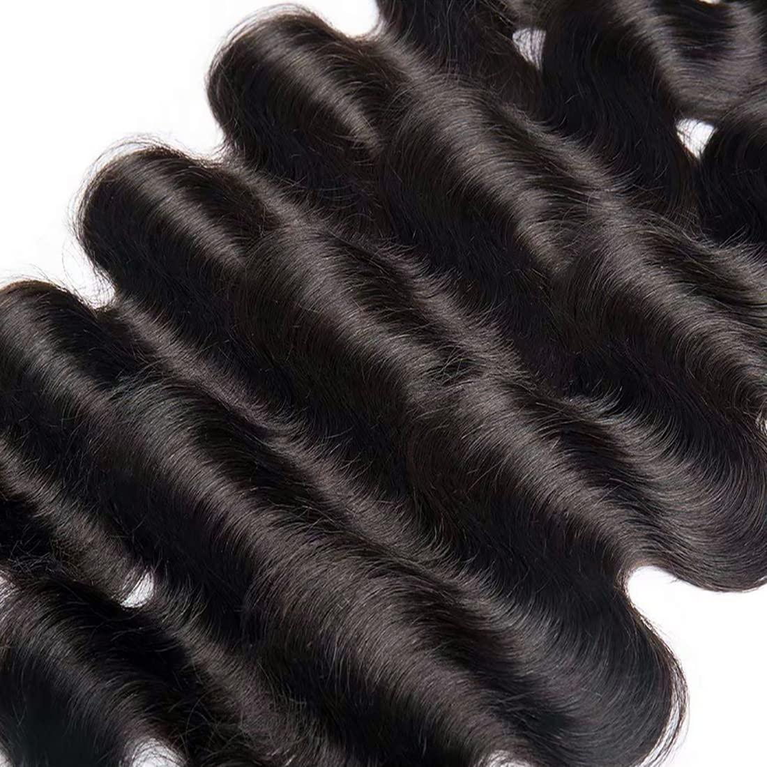 Chikamlty Long Bundle 32 Inch Human Hair Bundles Body Wave 1 Bundle Brazilian Virgin Hair Bundles Body Wave One Bundle Natural Color Hair Extension Single Bundle