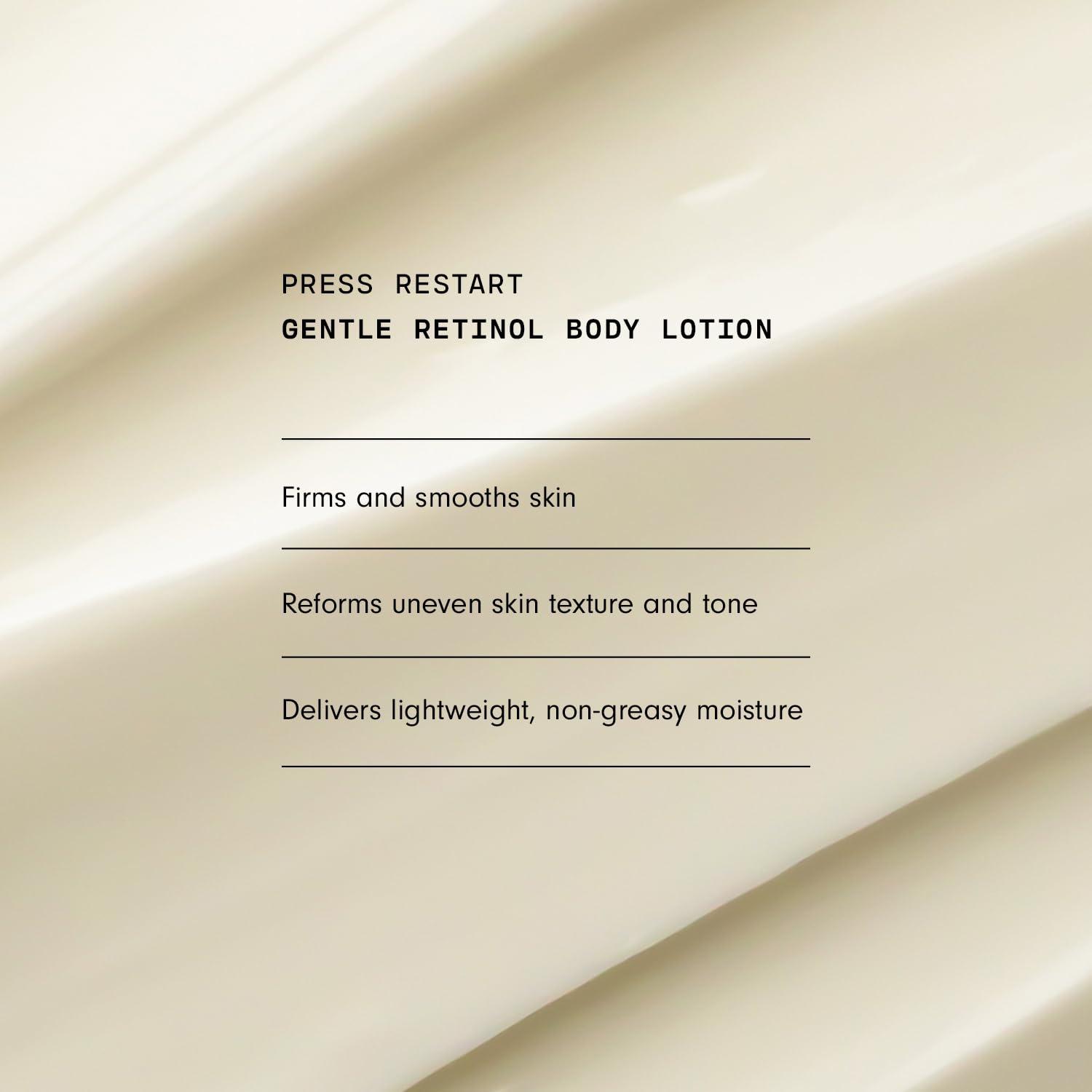 Versed Versed Press Restart Retinol Body Lotion - Skin Firming Lotion with Cocoa Butter, Squalane & Vitamin E - Lightweight All-Over Body Moisturizer for Dark Spots and Aging Dry Skin (6 oz)