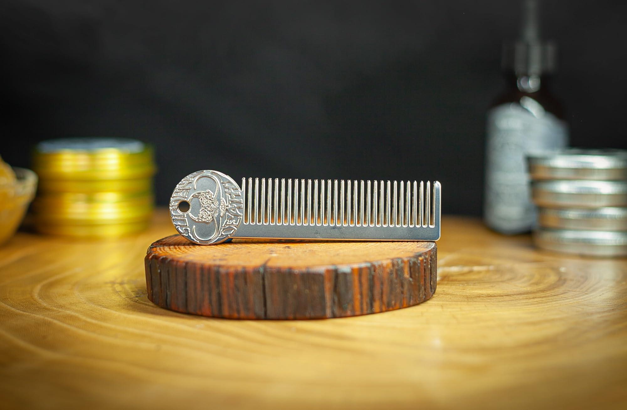 The Vintage Beard Company Moustache Care Gift Set by Vintage Grooming Co. | Death Grip & Sudden Death Mustache Wax & Comb Kit