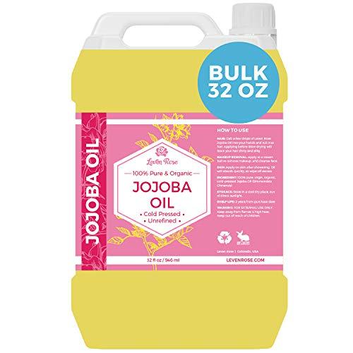Leven Rose Leven Rose Jojoba Oil Bulk Wholesale Large 32 oz for Soap, Skin, Hair and Nails