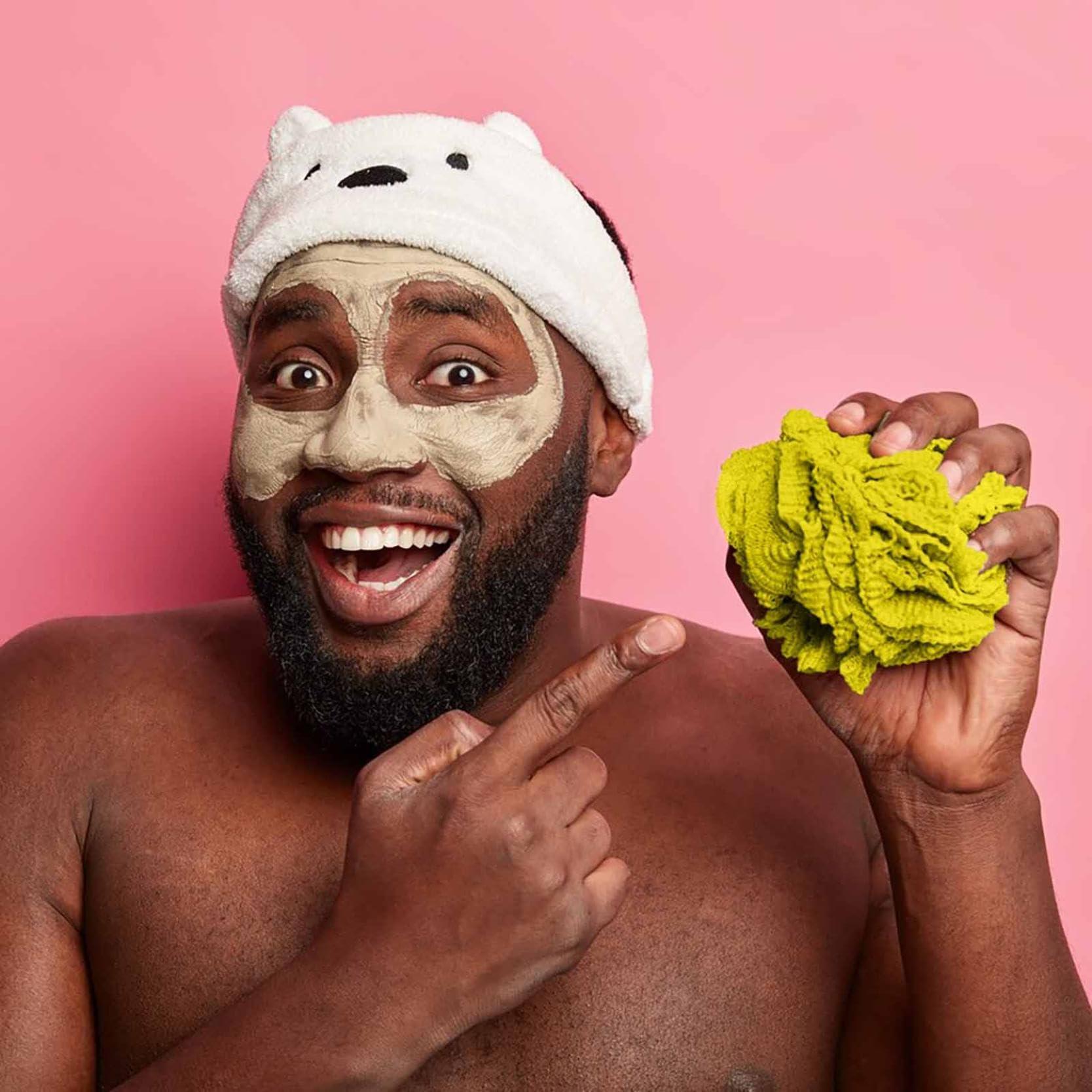 Generic African Exfoliating Net, African Net Sponge Authentic,Real,Black Owned,Exfoliating Bath Wash Cloth,Long Sponge, Body Exfoliator,Shower Bath Accessories,Back Foot Scalp Scrub Bath Sponges (Yellow)