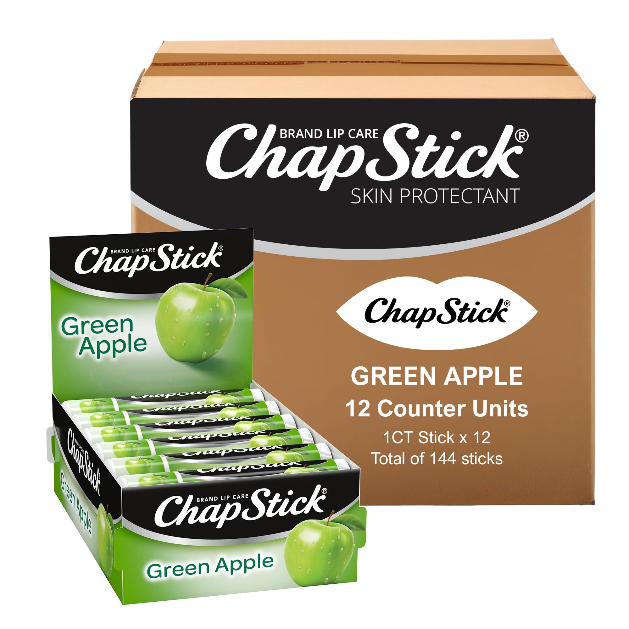 ChapStick ChapStick Bulk Lip Balm Green Apple, Lip Care Tubes, 0.15 oz, 144 ct case