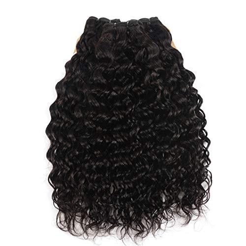 SSJFZM Hair Water Wave Bundle With Closure Frontal 3 Bundles Malaysian Hair Bundles With Closure Remy Human Hair Weave 4 Pcs 20 20 22 & Closure18
