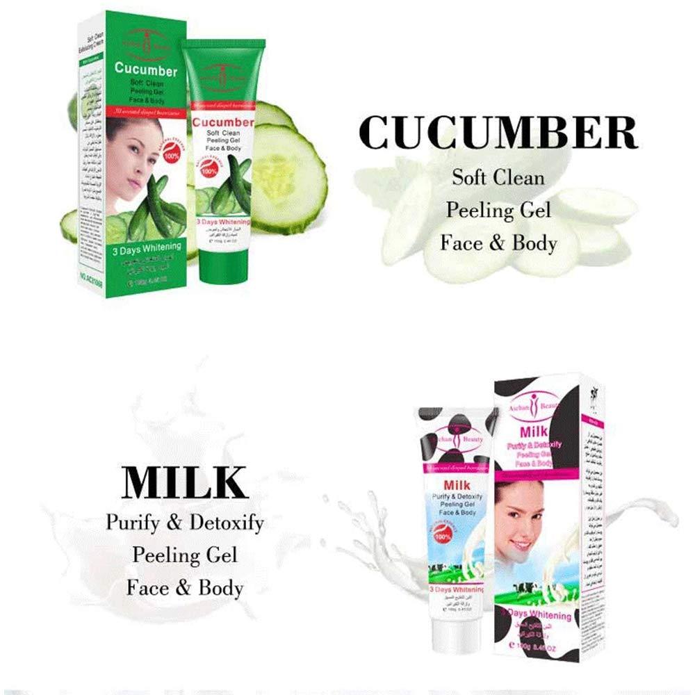 AICHUN BEAUTY Aichun Beauty Milk Exfoliating Dead Skin Facial Purify Body Cleaning Peeling Gel Cream 100g (STRAWBERRY)