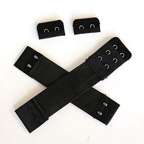 zigzag hair ZigZag Hair 5pcs Adjustable Elastic Band with Hooks for Wigs/Lace Closure/Lace Frontal Sewing Band Black 1.2inch width 9.5inch length (Black-5pcs)