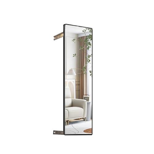 LXP LXP Wardrobe Pull-Out Folding Mirror, Full-Length Mirror Wardrobe, Built-in Invisible Sliding Mirror, Rotating Telescopic Mirror 110 * 36cm (Color : Black, Small : 110 * 36cm)