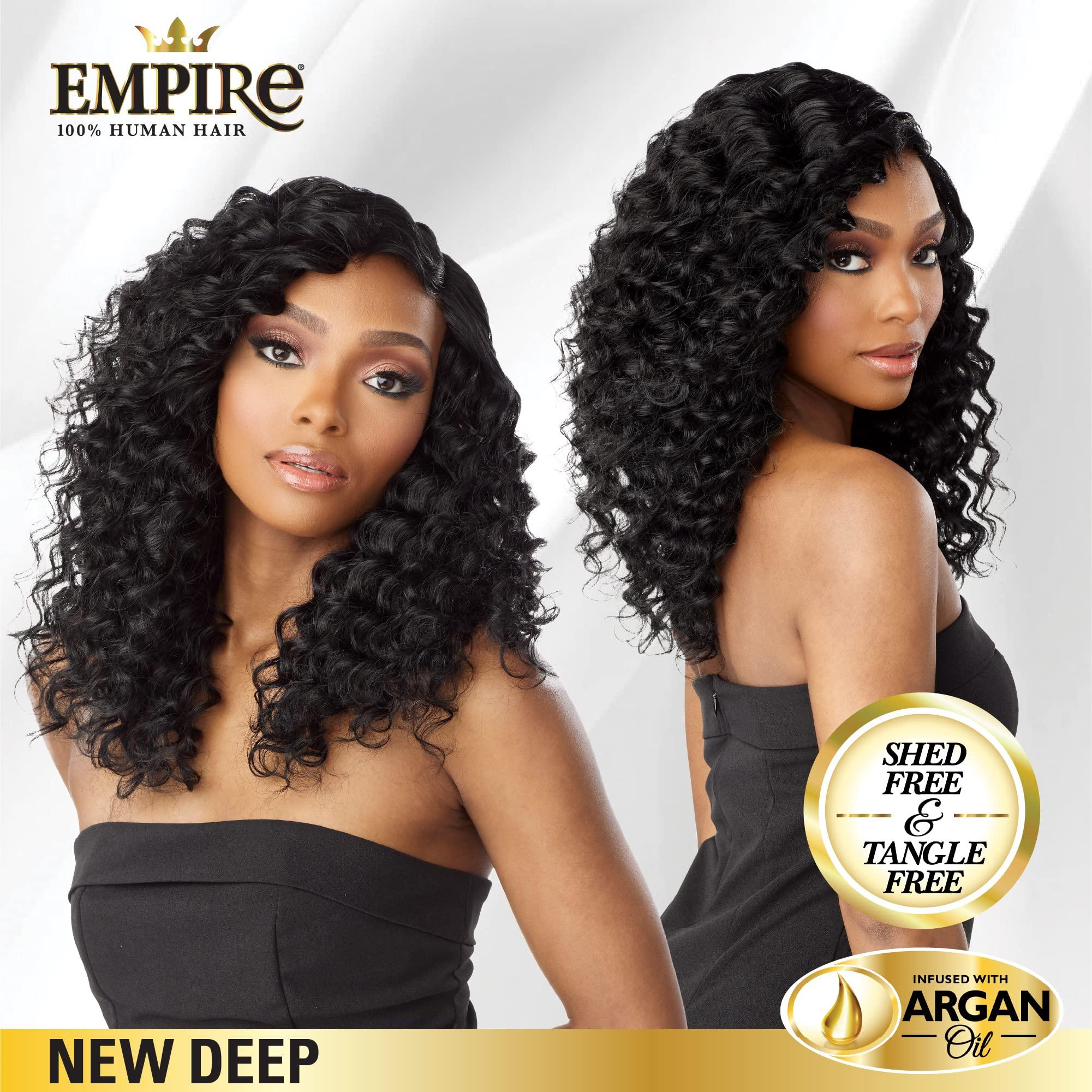 Sensationnel Sensationnel Empire Curly human hair - new deep tangle free weaving for quick weave and sew in styles best for faux highlights - 1 pack (10 inch, BG BURGANDY)