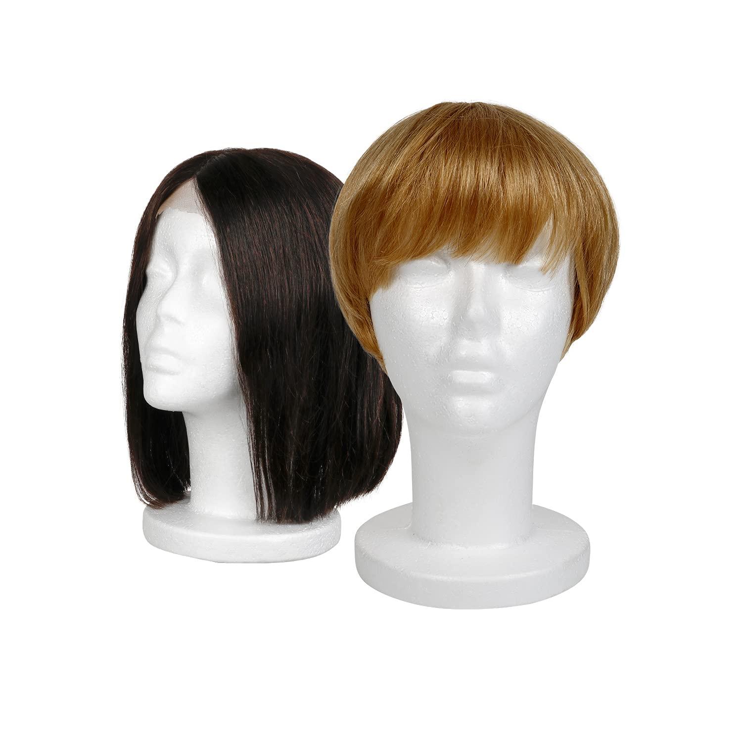 STUDIO LIMITED STUDIO LIMITED 11.4-Inch Styrofoam Mannequin Head (6 Pack) - White Foam Wig Stand for Wigs, Hats, Masks, Hairpieces, Arts, Crafts, DIY Projects, Salon Display