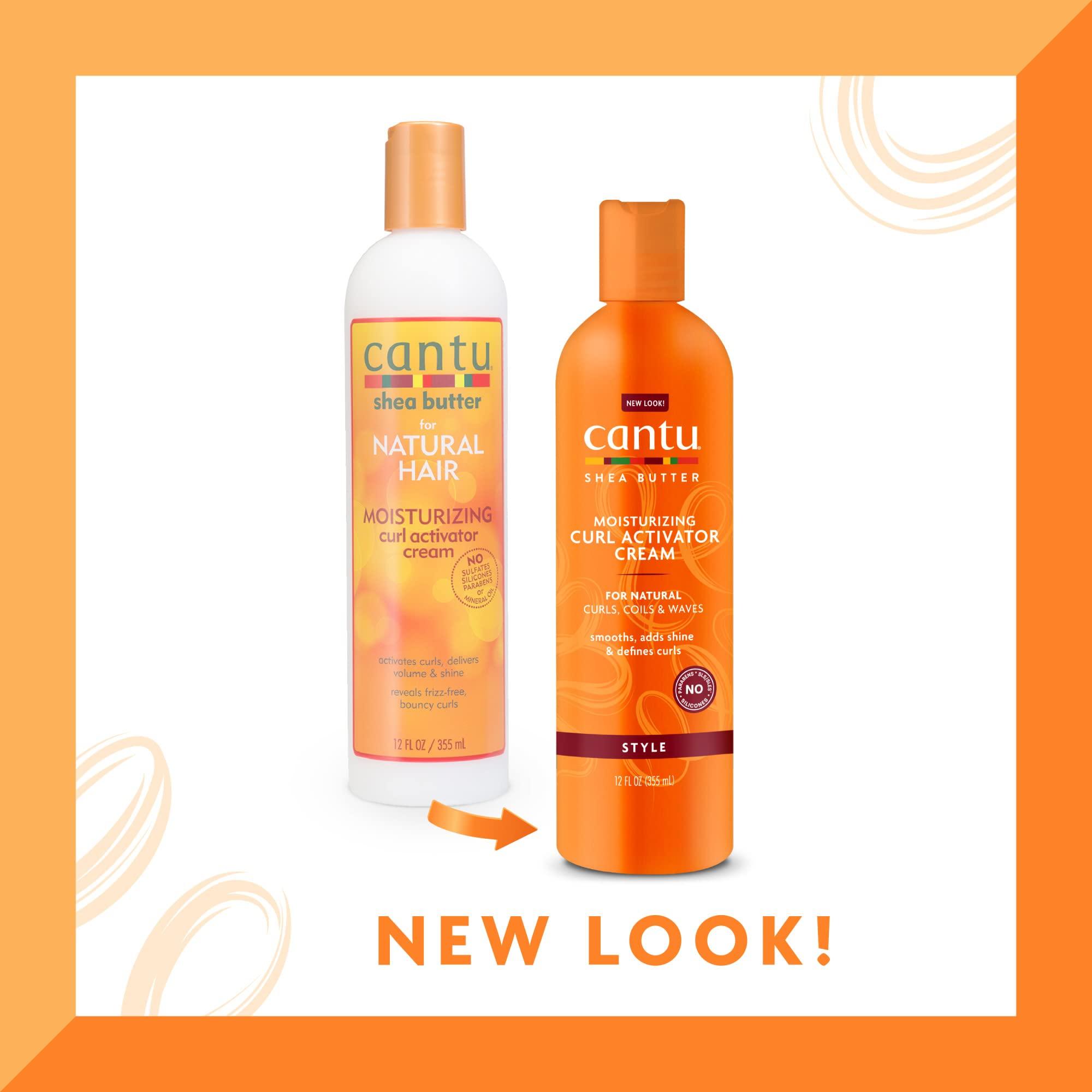 Cantu Cantu Moisturizing Curl Activator, 12 fl oz & Coconut Curling Cream with Shea Butter for Natural Hair, 12 oz (Packaging May Vary)