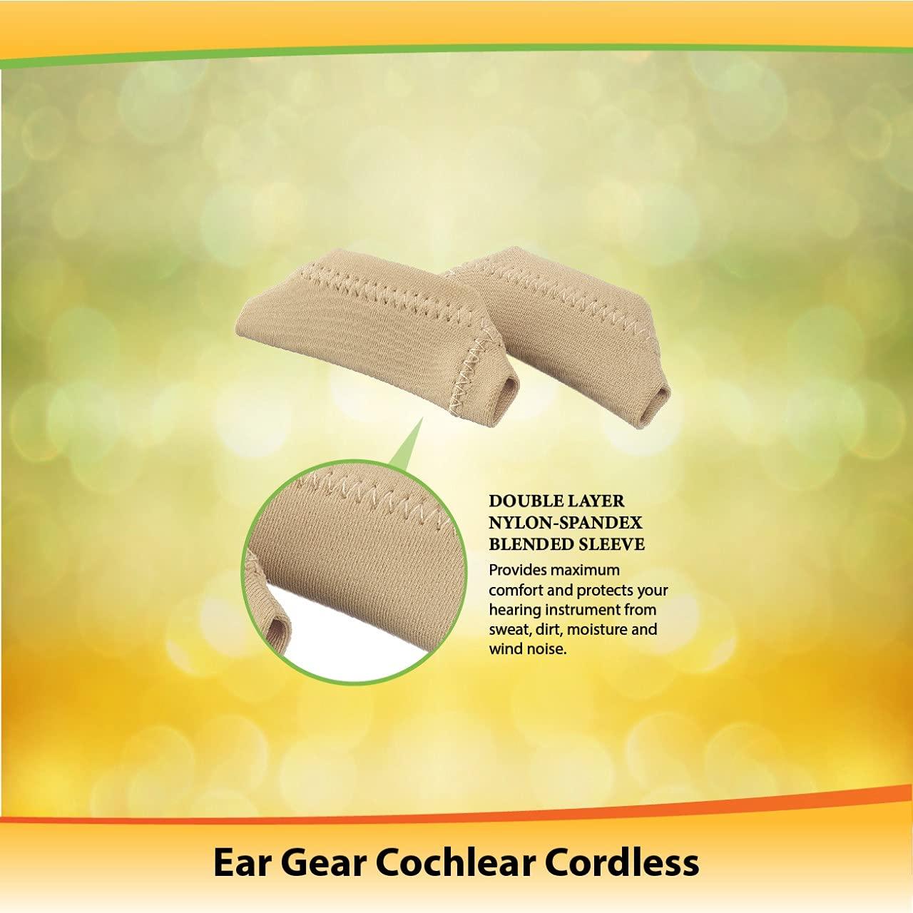 Ear Gear Ear Gear Cochlear M1 Cordless Protect Implants from Dirt, Sweat, Moisture, Wind Fits Nucleus 7, Opus 2, Medel Sonnet and AB Naida Processors