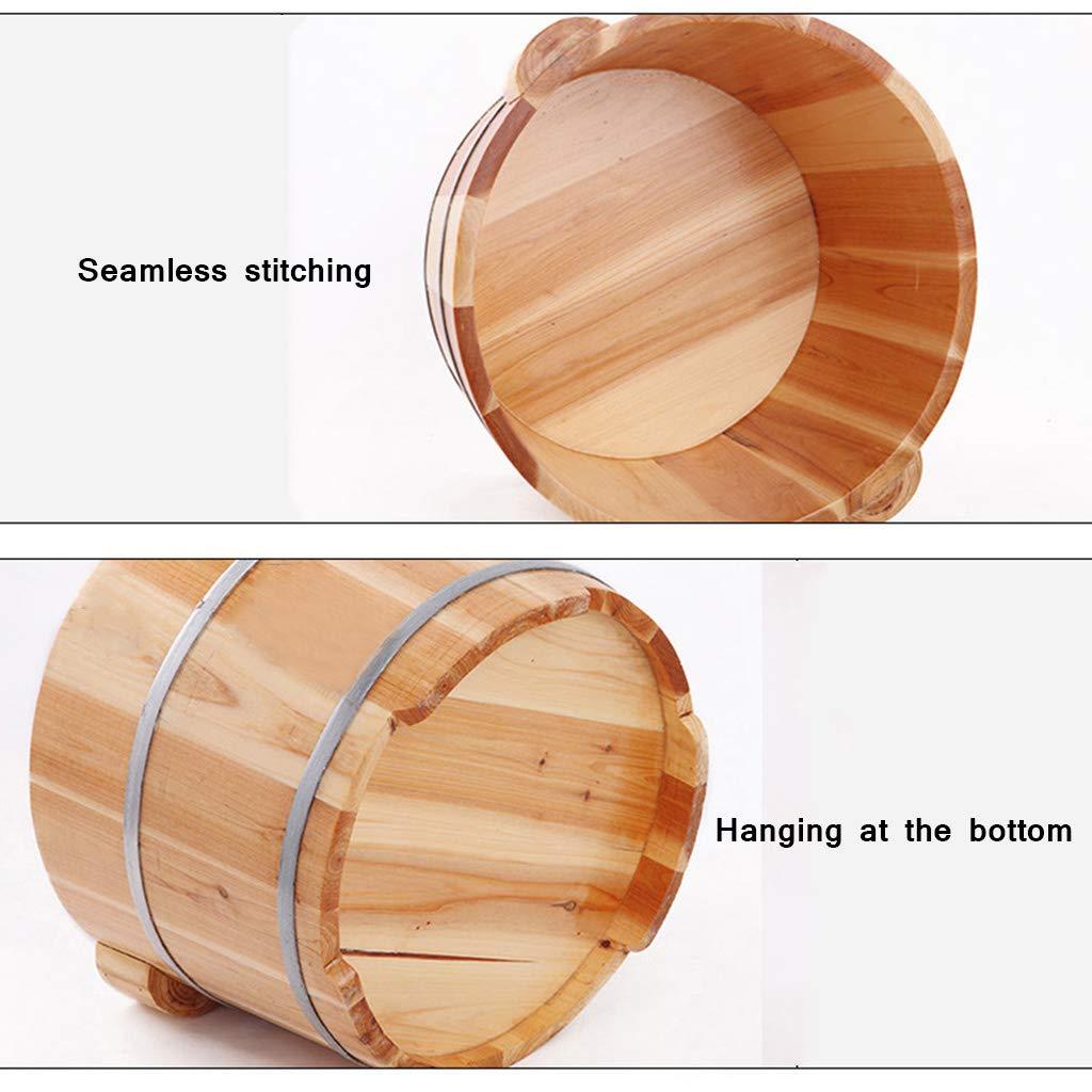 BABYCE Foot Massager Spa Solid Wood Foot Tub,Wooden Foot Basin,Smooth and Delicate Pedicure Barrels,Pedicure Bowl Spa Massage Pedicure BarrelsFoot Bath Barrel Foot Spa Household Wash Ba