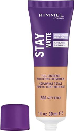 Rimmel Rimmel London Stay Matte Liquid Mousse - 200 Soft Beige - Foundation, Lightweight, Shine Control, Oil-Free, 1oz
