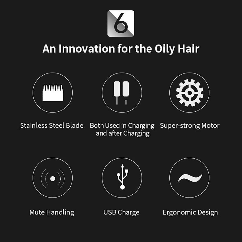 QYY QYY Hair Engraving Pen Shaver, Professional Rechargeable Hair Trimmer Clipper, Stainless Steel Lettering Clipper Styling Tools for Hair/Eyebrows/Beards